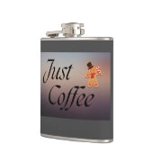 "Just Coffee" quote, kolf, humor, feestdagen Heupfles (Links)