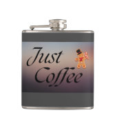 "Just Coffee" quote, kolf, humor, feestdagen Heupfles (Voorkant)