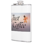"Just Coffee" quote, kolf, humor, feestdagen Heupfles (Links)