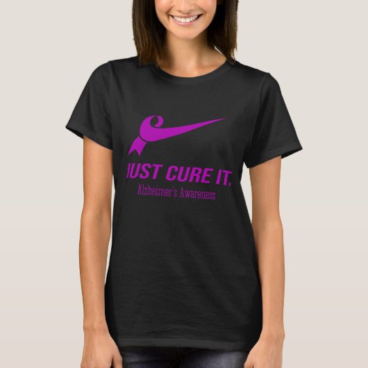 Just Cure It Alzheimer's Awareness T-shirt (Voorkant)