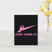 Just Cure It - Borstkanker Bewustzijn Vechten voor Kaart (Gele Bloem)