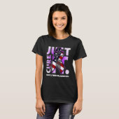 Just Cure It Turner Syndrome Awareness American Fl T-shirt (Voorkant volledig)