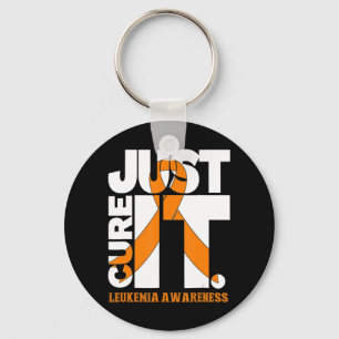 Just Cure Leukemia Awareness Ribbon Women Kid Sleutelhanger