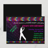 Just Dance Party Disco Ball Uitnodiging (Voorkant / Achterkant)