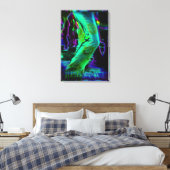 Just Dance Psychedelische Kleuren Gewikkeld Canvas Afdruk (Insitu (Slaapkamer))