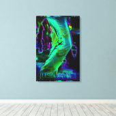 Just Dance Psychedelische Kleuren Gewikkeld Canvas Afdruk (Insitu (Houten vloer))