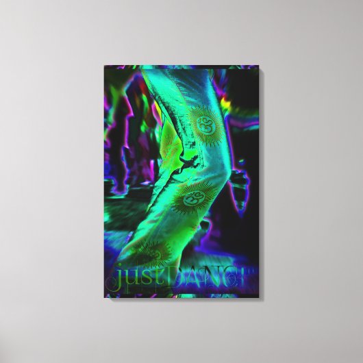 Just Dance Psychedelische Kleuren Gewikkeld Canvas Afdruk (Voorkant)