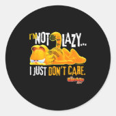 Just Don't Care  Ronde Sticker (Voorkant)