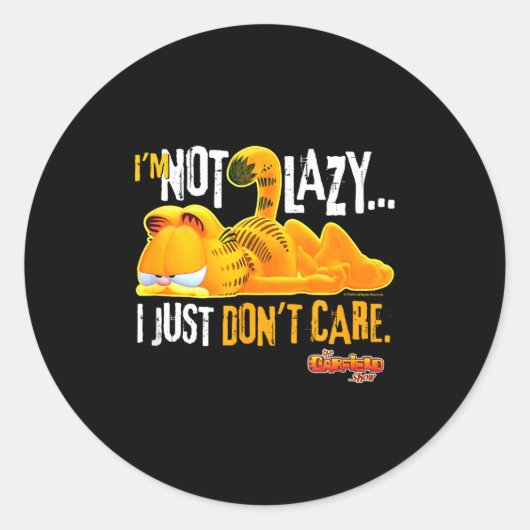 Just Don't Care  Ronde Sticker (Voorkant)