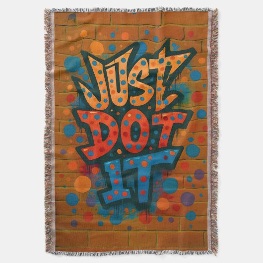 Just Dot It - Dot Day Kleurrijk Graffiti Straatkun Deken (Voorkant Verticaal)