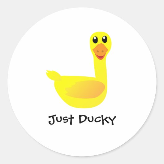 Just Ducky Humor Ronde Sticker (Voorkant)