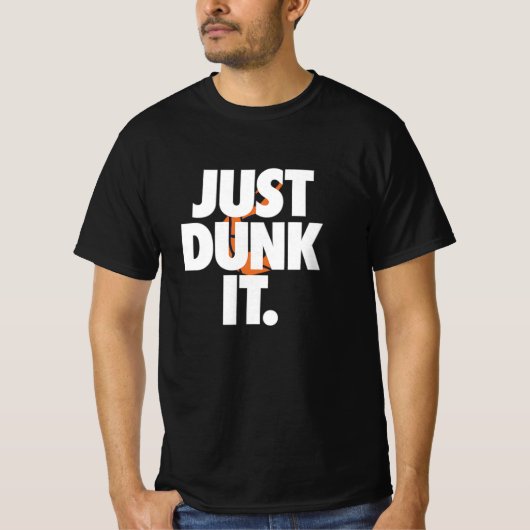 Just Dunk It Basketball T-Shirt Design voor speler (Voorkant)