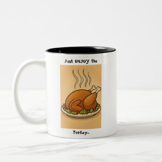 Just ENJOY the Turkey Tweekleurige Koffiemok (Links)