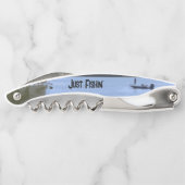 Just Fishin' Boat on Lake Illustration Kurkentrekker (Achterkant)