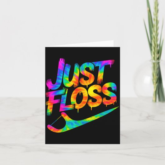 Just Floss Funny Dental Oral Hygienist Rdh Dentist Kaart (Voorkant)