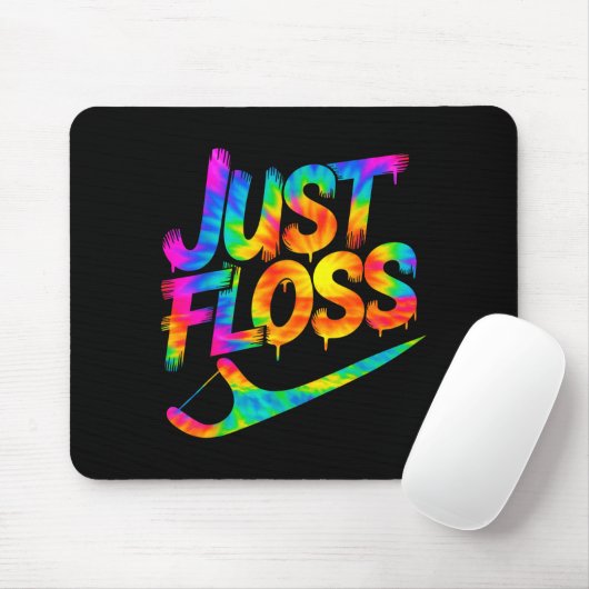 Just Floss Funny Dental Oral Hygienist Rdh Dentist Muismat (Met muis)