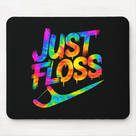 Just Floss Funny Dental Oral Hygienist Rdh Dentist Muismat (Voorkant)
