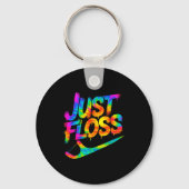 Just Floss Funny Dental Oral Hygienist Rdh Dentist Sleutelhanger (Voorkant)