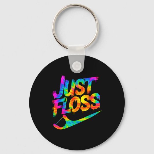 Just Floss Funny Dental Oral Hygienist Rdh Dentist Sleutelhanger (Voorkant)