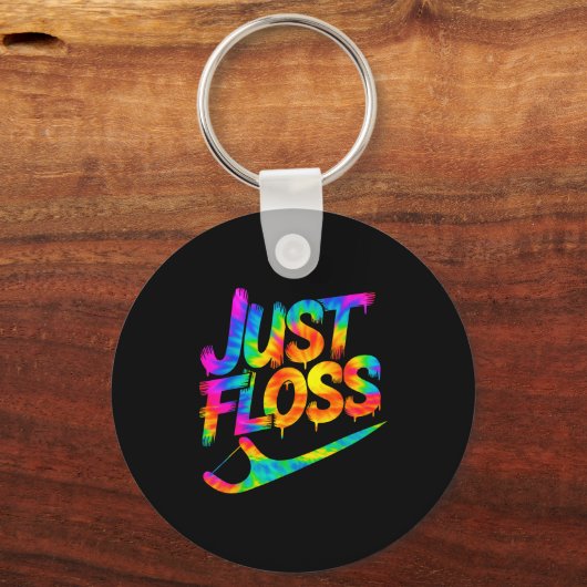 Just Floss Funny Dental Oral Hygienist Rdh Dentist Sleutelhanger (Voorkant)