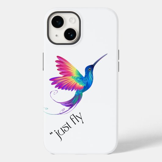 Just Fly - Vibrant Rainbow Hummingbird Art for Fre Case-Mate iPhone Case (Achterkant)