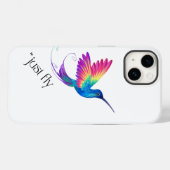 Just Fly - Vibrant Rainbow Hummingbird Art for Fre Case-Mate iPhone Case (Achterkant (horizontaal))
