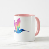 Just Fly - Vibrant Rainbow Hummingbird Art for Fre Mok (Voorkant rechts)