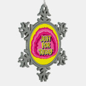 Just For Today Geode 12 Step AA Recovery Slogan Tin Sneeuwvlok Ornament (Links)