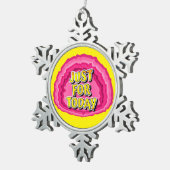 Just For Today Geode 12 Step AA Recovery Slogan Tin Sneeuwvlok Ornament (Rechts)