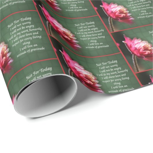 Just For Today Inspirational Reiki Floral Cadeaupapier (Rol Hoek)