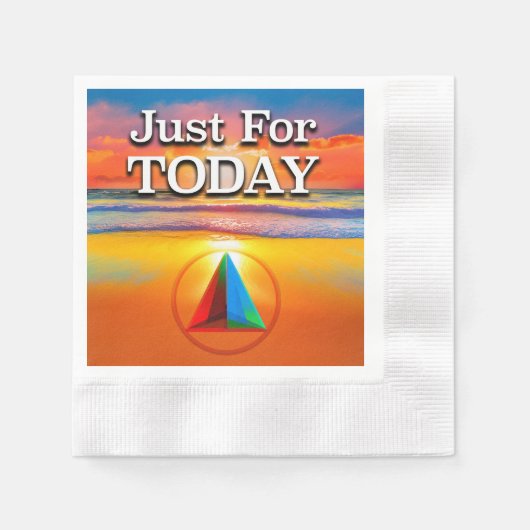 Just For Today Recovery Slogan Sunrise Servet (Voorkant)