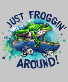 🐸 Just Froggin’ Around – Leuk en speels T-shirt (Kraag)