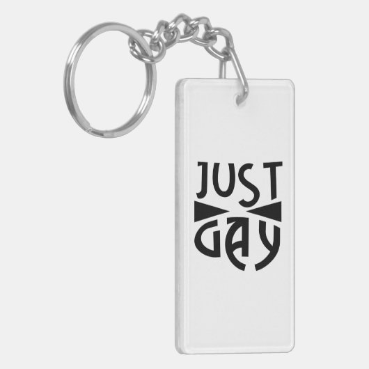 Just Gay  Sleutelhanger (Voorkant Links)