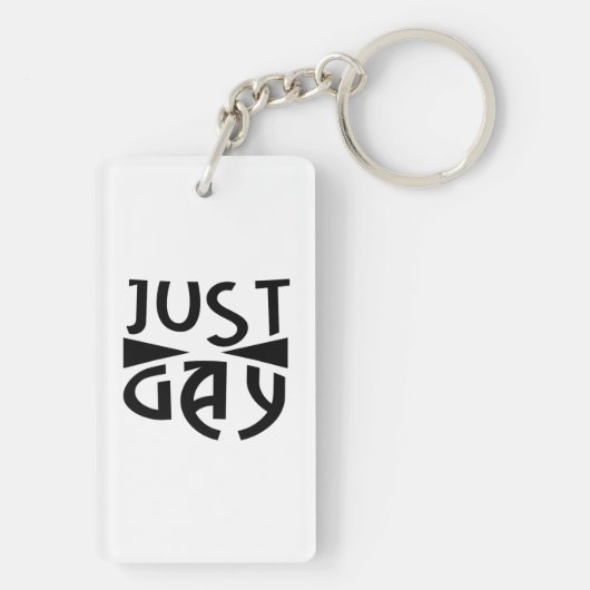 Just Gay  Sleutelhanger (achterkant)