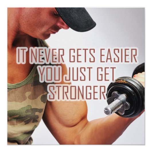 Just Get Stronger Motivational Poster (Voorkant)