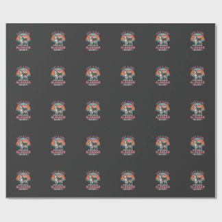 Just Girl Alaskan Malamute Dog Retro Sunset Mounta Cadeaupapier