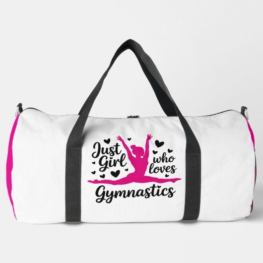Just Girl Loves Gymnastics Hearts Plunjezak (Voorkant)