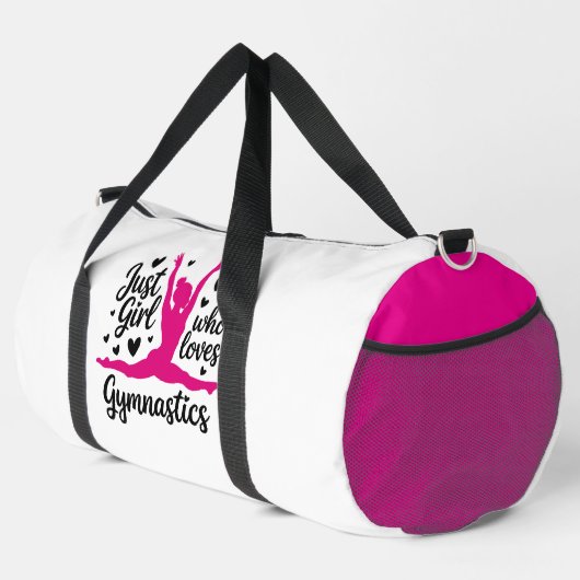 Just Girl Loves Gymnastics Hearts Plunjezak (Rechterhoek)