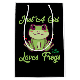 Just-Girl-Who-Loves-Frogs Design Medium Cadeauzakje