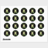 Just-Girl-Who-Loves-Frogs Design Ronde Sticker (Vel)