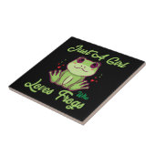 Just-Girl-Who-Loves-Frogs Design Tegeltje (Zijkant)