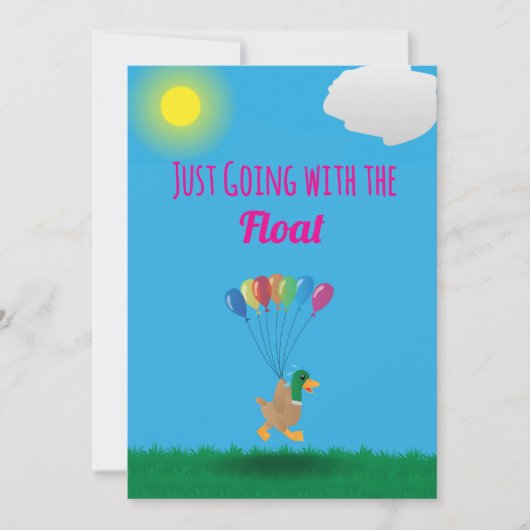 Just going with the Float Invitation Kaart (Voorkant)