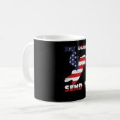 Just Gonna Send It America Flag Snowmobile Koffiemok (Voorkant links)
