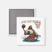Just Got Dunked Funny Baptism Jesus Christian Bask Magneet (Voorkant / Achterkant)