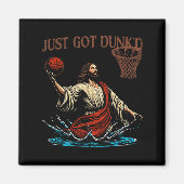 Just Got Dunked Funny Baptism Jesus Christian Bask Magneet (Voorkant)