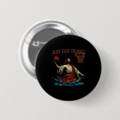 Just Got Dunked Funny Baptism Jesus Christian Bask Ronde Button 5,7 Cm (Voorkant /achterkant)
