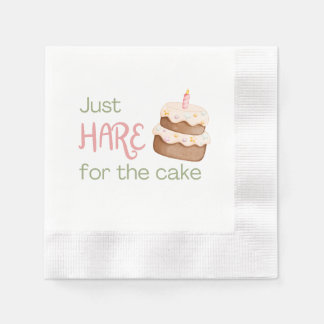 Just "HARE" for the cake dessert napkin Servet