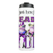 "Just Here for the Beads" Mardi Gras Thermosbeker (Voorkant)