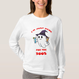 Just Here For The Boos - Funny Ghost Halloween Pa T-shirt