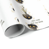 Just Here for the Boos. Haunted Black Onion Cadeaupapier (Rol Hoek)